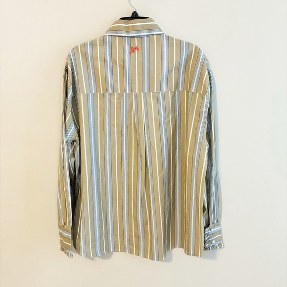 Damson Madder NWT Kylie ruffled button down long sleeve shirt size UK12(US 8) - Picture 4 of 16